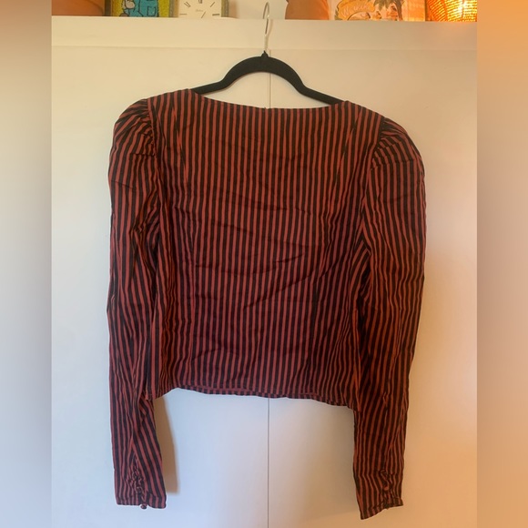 Free People Striped Vintage Style Blouse - Picture 2 of 4